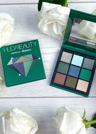 Палетка тіней huda beauty emerald obsessions palette
