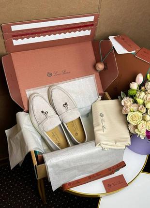 Лоферы замшевые люкс класса loro piana