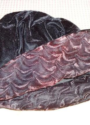 Бархатная шляпка, панама женская