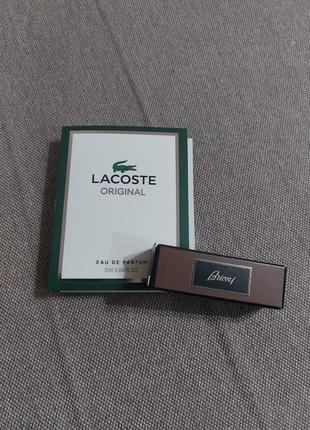 Набор мужских пробников парфюма brioni lacoste