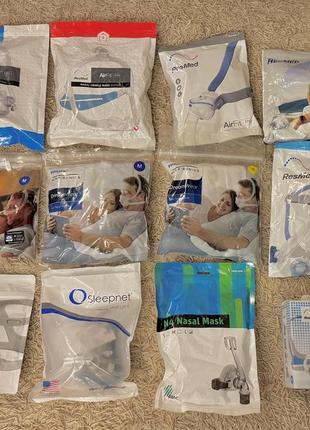 Сіпап маски resmed airfit, philips dreamwear, yuwell, bnc, cpap, bipap