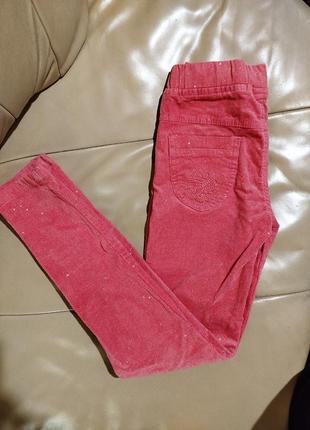 Вельветовые яркие брюки с блеском seven lemon