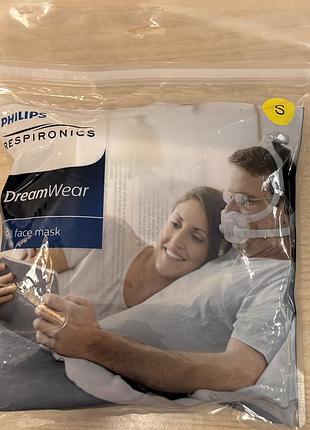 Сіпап маска philips dreamwear full face mask, розмір s, cpap, bipap