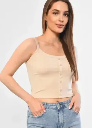 Бежевый базовый топ