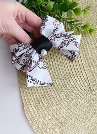 Бант заколка для волосся в принт