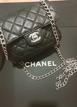 Сумочка chanel mocs,натуральна шкіра