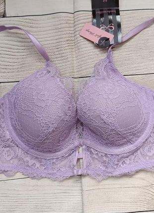 Шикарный удлиненный корсетный бюстгальтер бюстье hunkemoller ollie pp ll lavendula