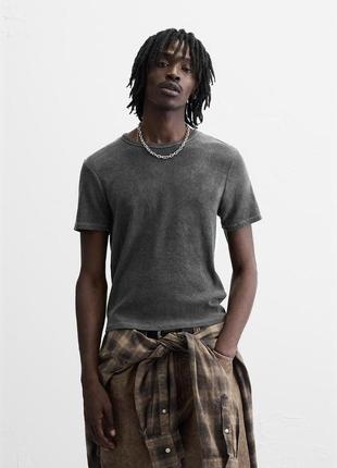 Варена футболка в рубчик s m zara