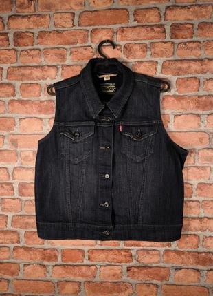Джинсовая безрукавка жилетка жилет женская levis