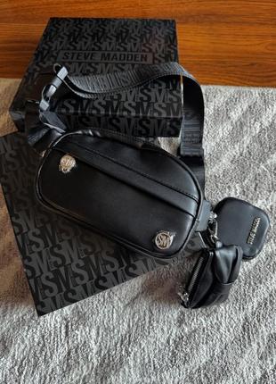 Сумка кросс боди черная steve madden