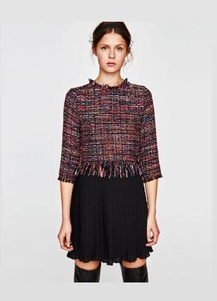 Твидовое платье zara