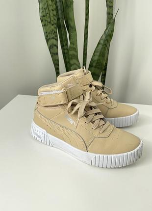 🕊️puma Glory carina шкіряні високі кеди хайтопи