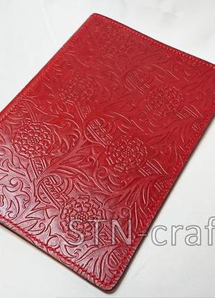 Шкіряна папка для паперів червона