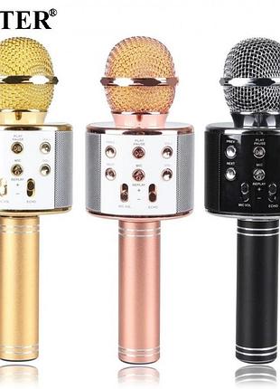Bluetooth микрофон для караоке с изменением голоса wster ws-8586 фото
