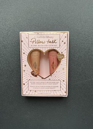 Подарунковий набір charlotte tilbury pillow talk iconic blush & glow kit рум'яна та хайлайтер 2x5 мл