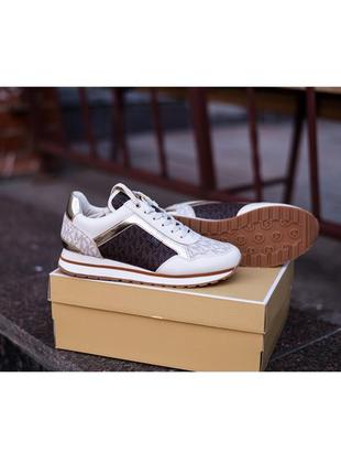 Кросівки жіночі michael kors maddy two-tone logo trainer