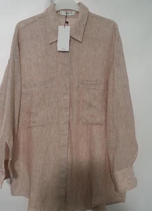 Новая льняная рубашка mango