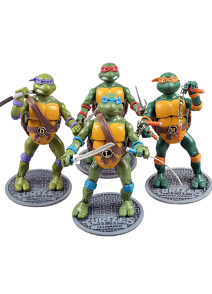 Набір класичних фігурок "черепашки ніндзя", 4в1, 15 см - ninja turtles, tmnt 1988