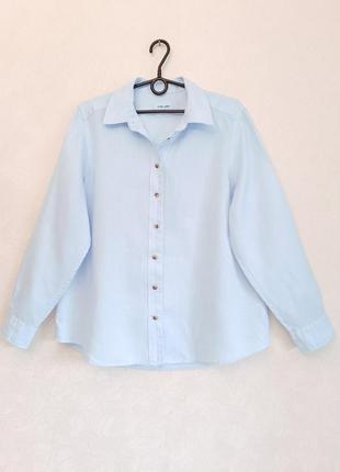 100% мягкий лён небесно-голубая женская рубашка свободного кроя льняная женская рубашка блуза