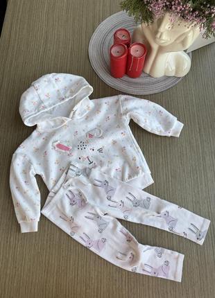 Zara костюм з кроликами, лосини в рубчик zara 2-3 роки