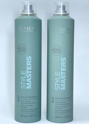 Спрей для прикорневого объема сильно фиксации revlon professional style masters volume elevator spray 3