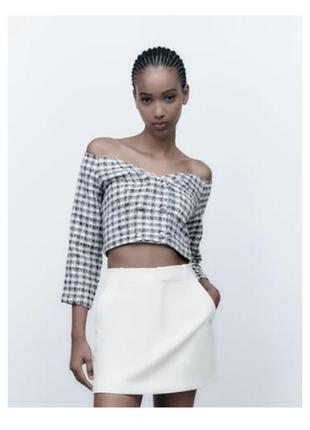 Твідовий топ,блуза zara