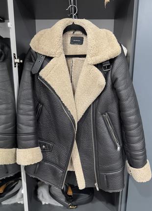 Дубленка авиатор stradivarius