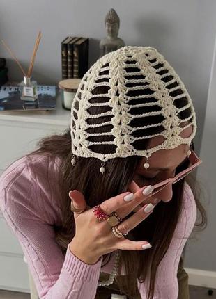 В'язана літня шапочка кроше шапка сітка павутинка пірсинг з pinterest