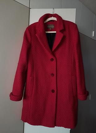 Пальто бордо, бургунди с шерстью