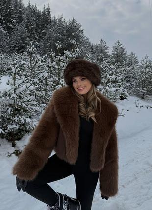 Шуба из искусственного меха zara