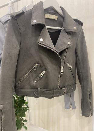Куртка косуха замш s-m zara