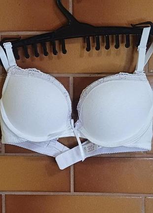 ✨ классический белый бюстгальтер с кружевной отделкой