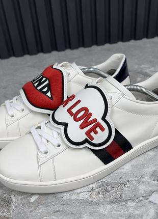 gucci skirt ace sneakers round-frame for love patch web женские кроссовки кеды оригинал 38 eur