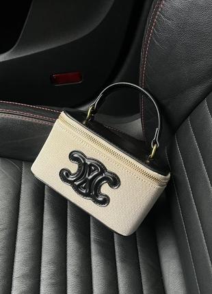 Женская черная сумка квадрат в стиле селин