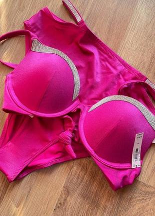 Купальник пуш-ап стрази оригінал victorias secret вікторія сікрет