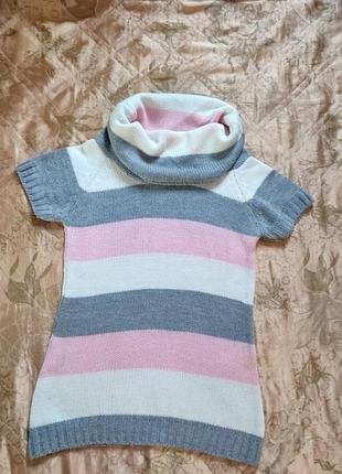 Теплая вязаная «жилетка»