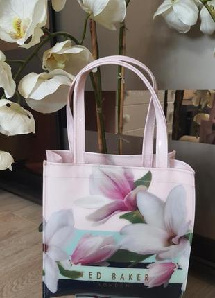 Сумка шоппер-тоут лаковая с цветочным принтом ted baker оригинал