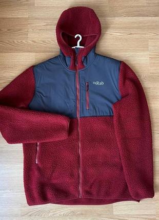 Шерпа флісова чоловіча rab outpost jacket oxblood xl-l червона поліестер