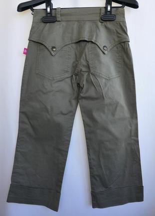 Модні штани дівчинці вкорочені dolce bimba хакі. італія кюлоти бріджи капрі 3