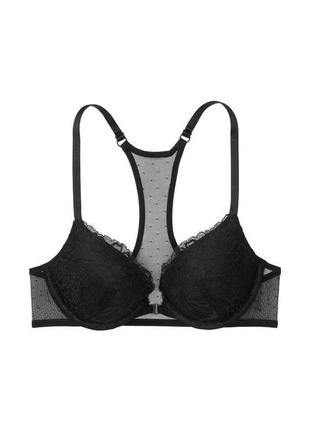 Бюстгальтер victoria’s secret черный кружевной лиф бюст виктория сикрет
