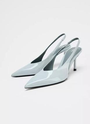 Блестящие туфли без задников
