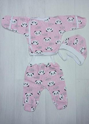 Одяг для немовлят 3 в 1, повзуни, распашонка, шапочка