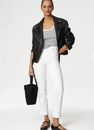 Джинсы облегающие с высокой талией. marks spencer