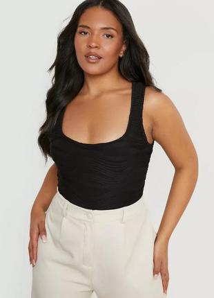 Новый! текстурный боди boohoo батал 26рр