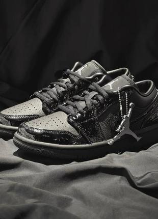 Кроссовки jordan 1 low “black croc”