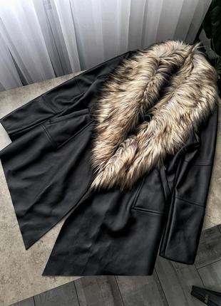 Куртка кожзам удлиненная