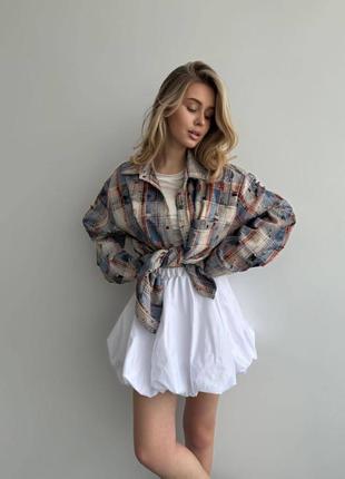 Трендовая юбка, белая 2