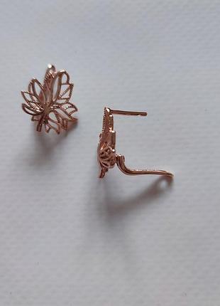 Сережки для вух золоті фотосесії листя кленове листочок канадське листя сірьожки...