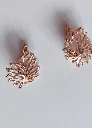 Сережки для вух золоті фотосесії листя кленове листочок канадське листя сірьожки...