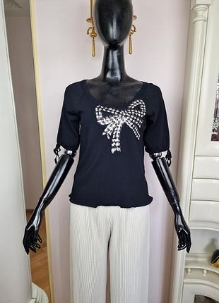 Черная кофта топ blumarine